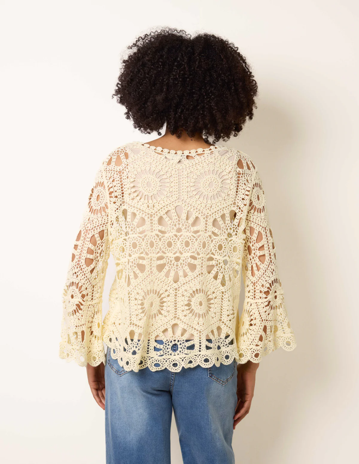 Crochet Top With Flared Sleeves - Image 5