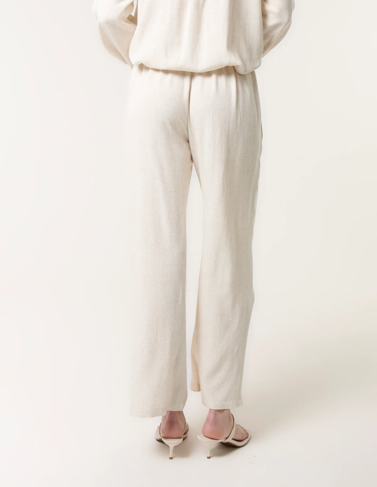 Linen Flower Embroidery Trousers - Image 4