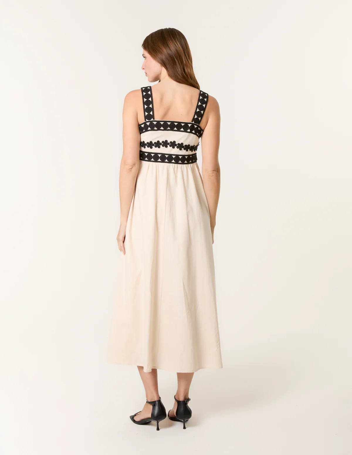 Luxe Embroidery Detail Strappy Dress - Image 5