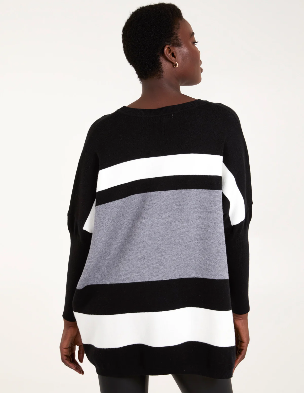 Multi Stripe Colour Block Jumper - Image 4