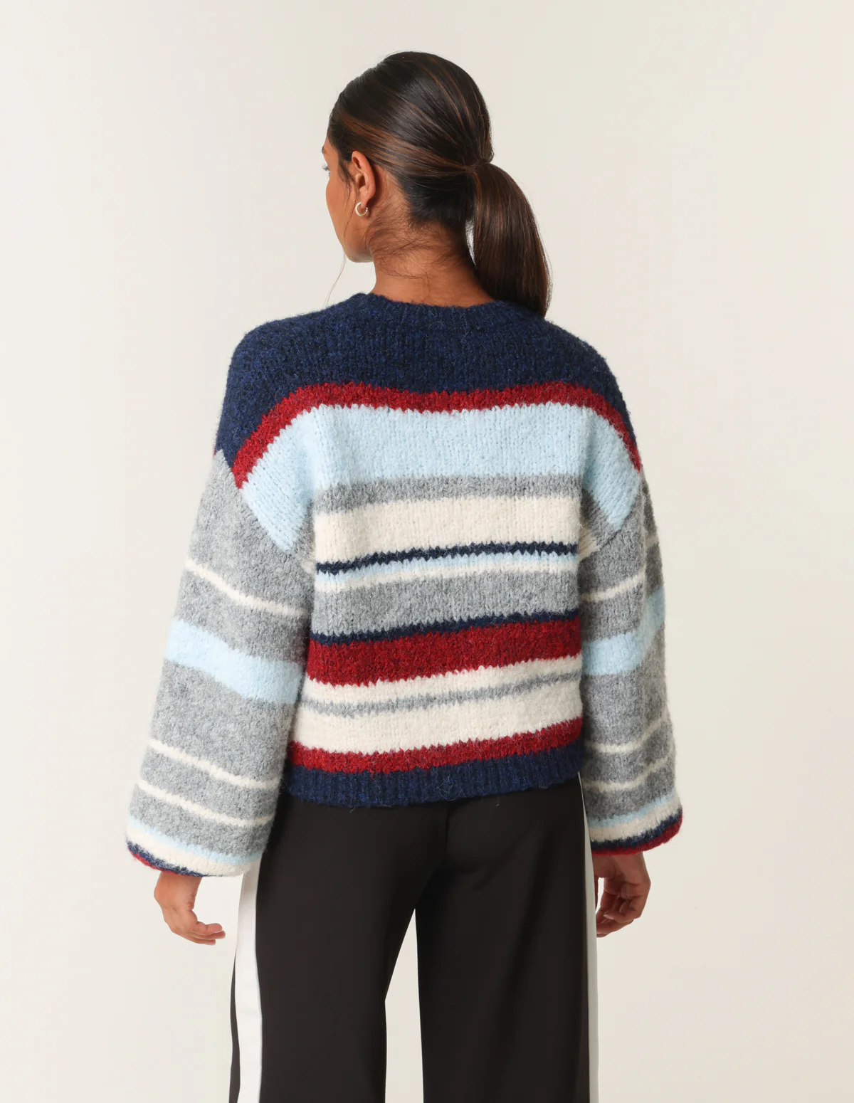 Colourful Block Horizontal Stripes Jumper - Image 6