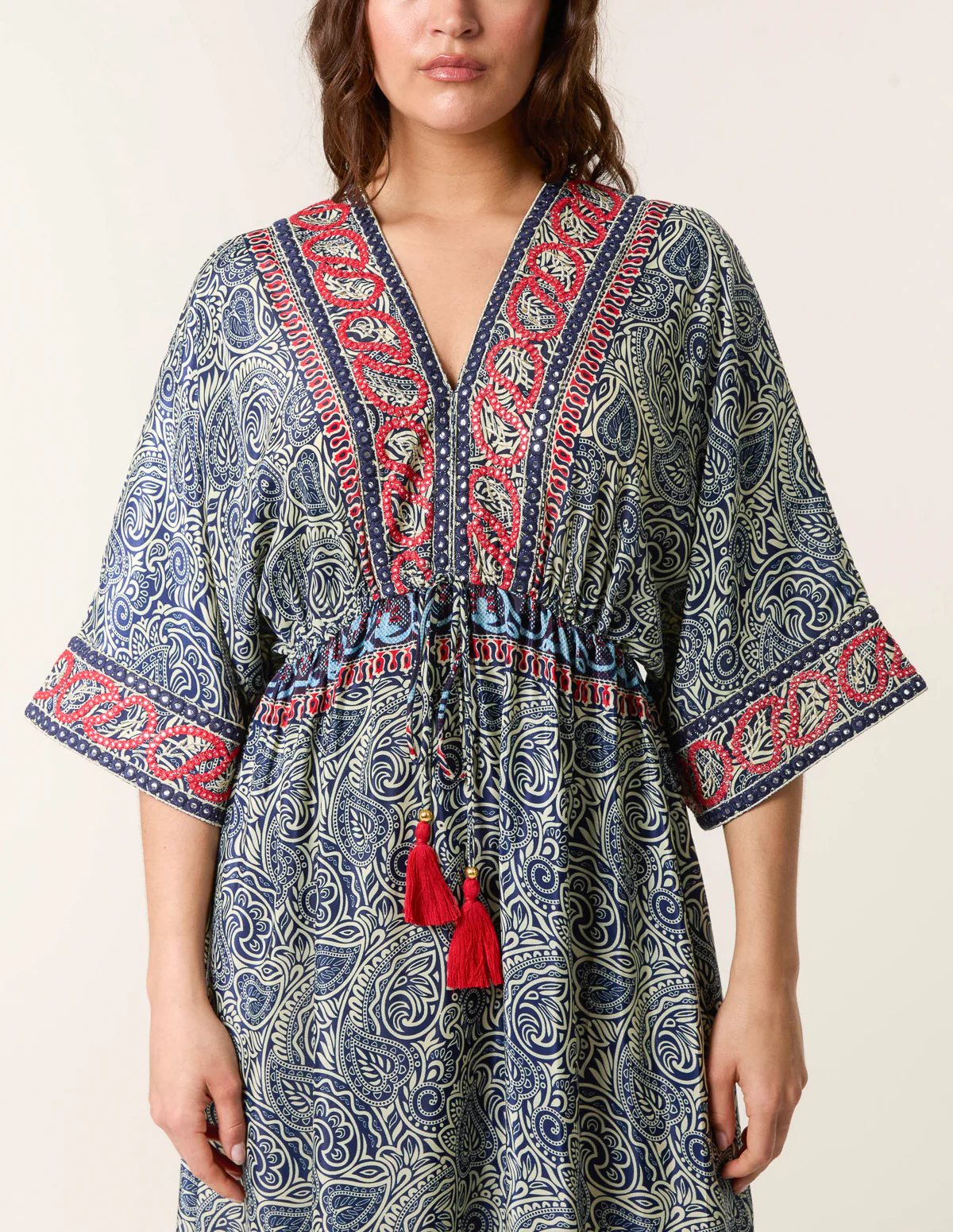 Embellished Kimono Dress - Image 2