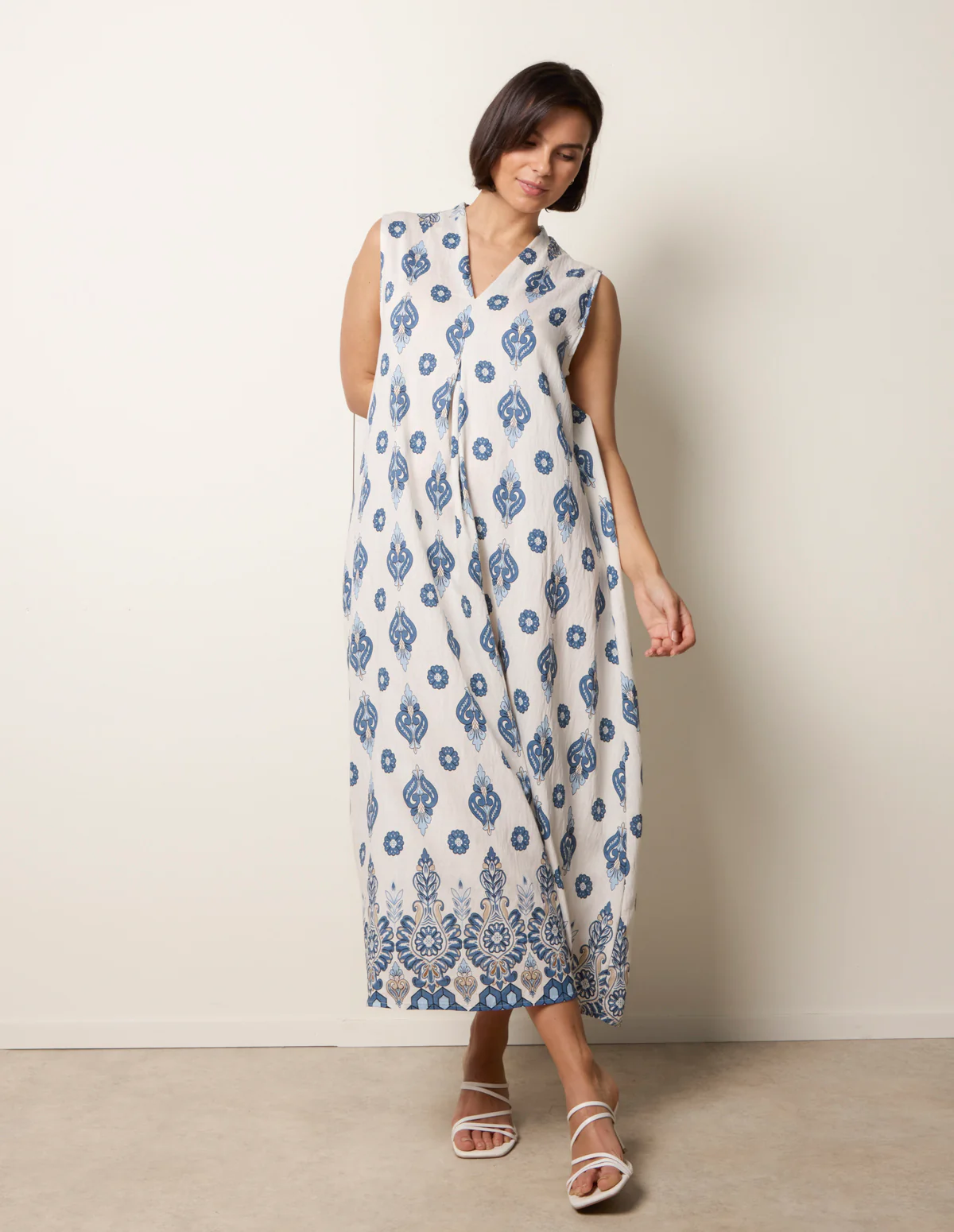 Floral Print A Line Dress - Image 3