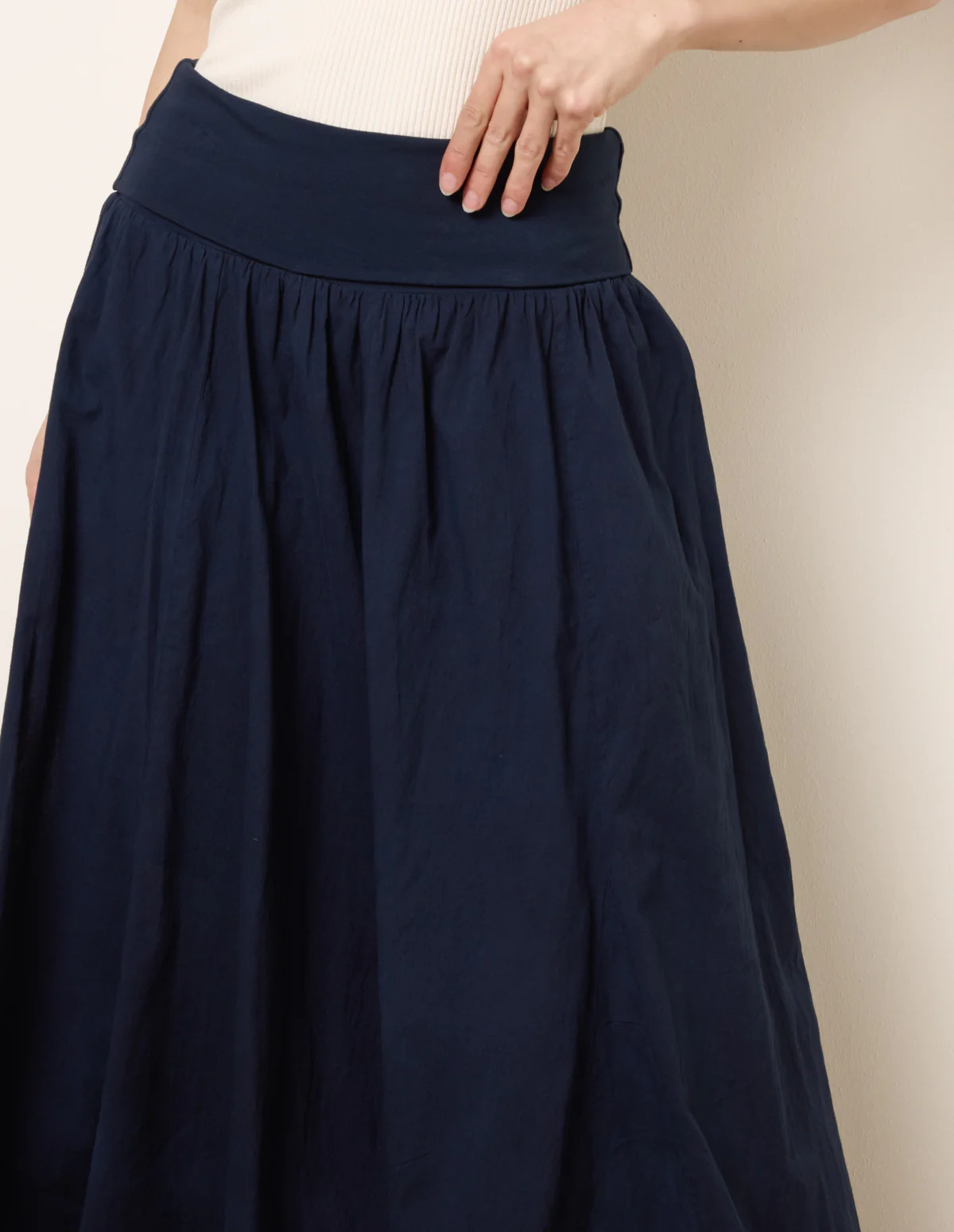 Godet Hem Jersey Waist Skirt - Image 3