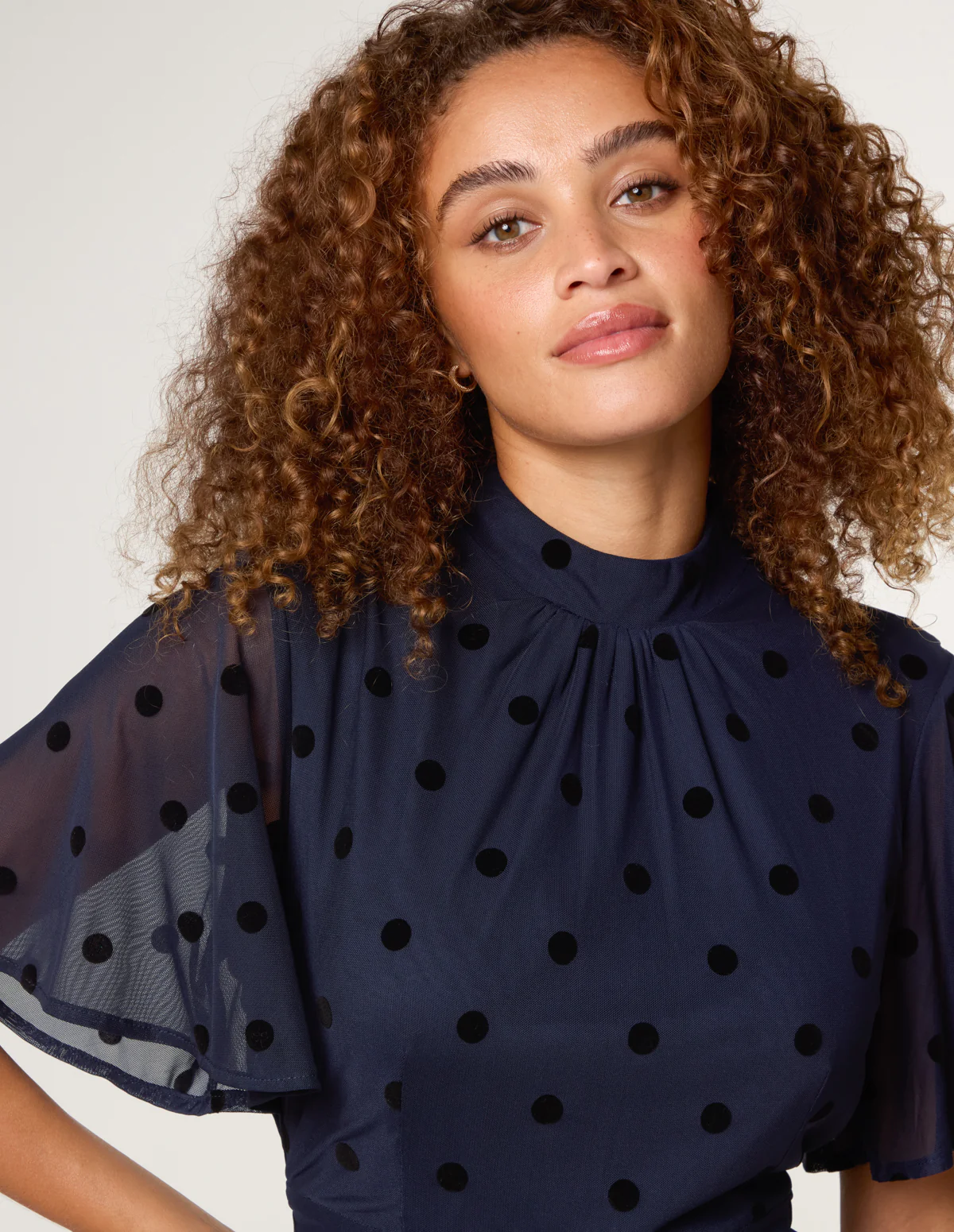 Polka Dot Tie Back Dress - Image 2