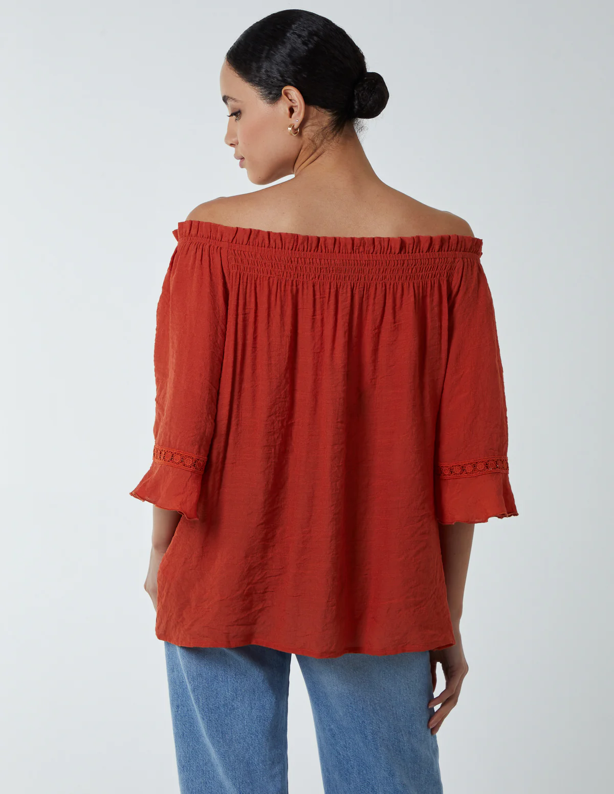 Bardot Tie Front Top - Image 5