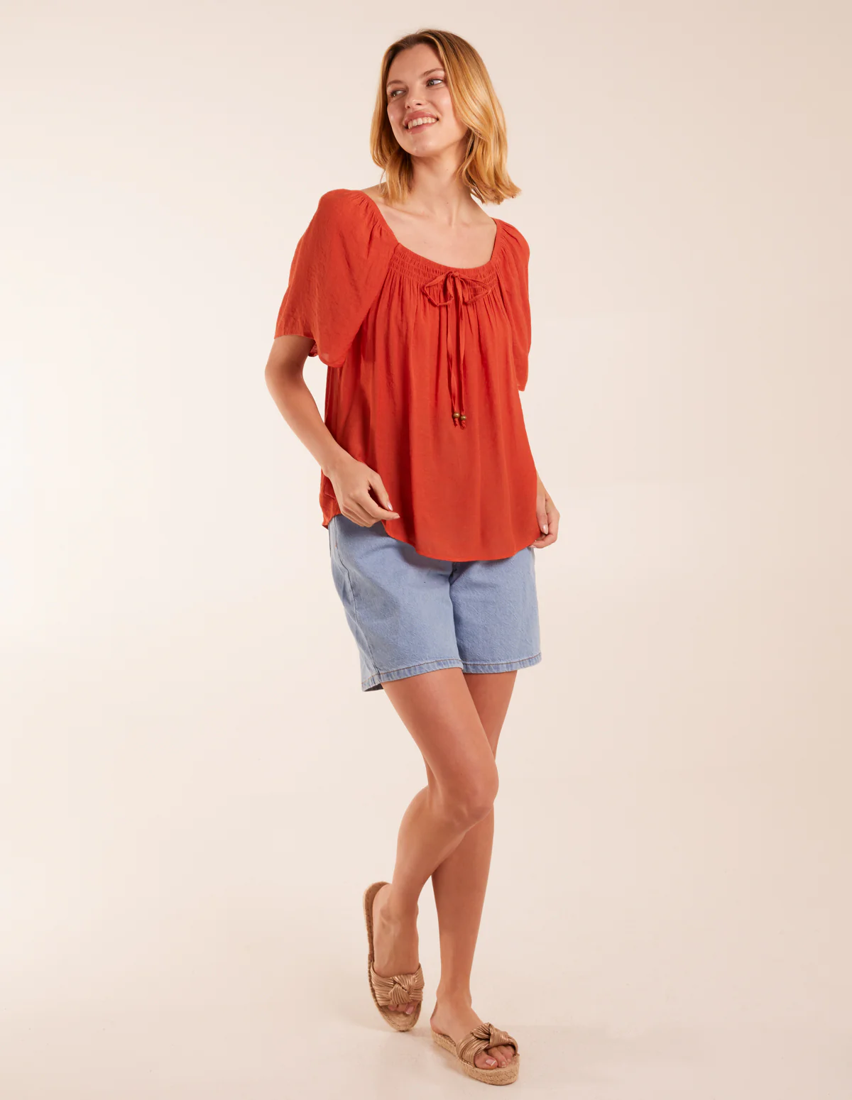 Milkmaid Shirred Swing Top - Image 3