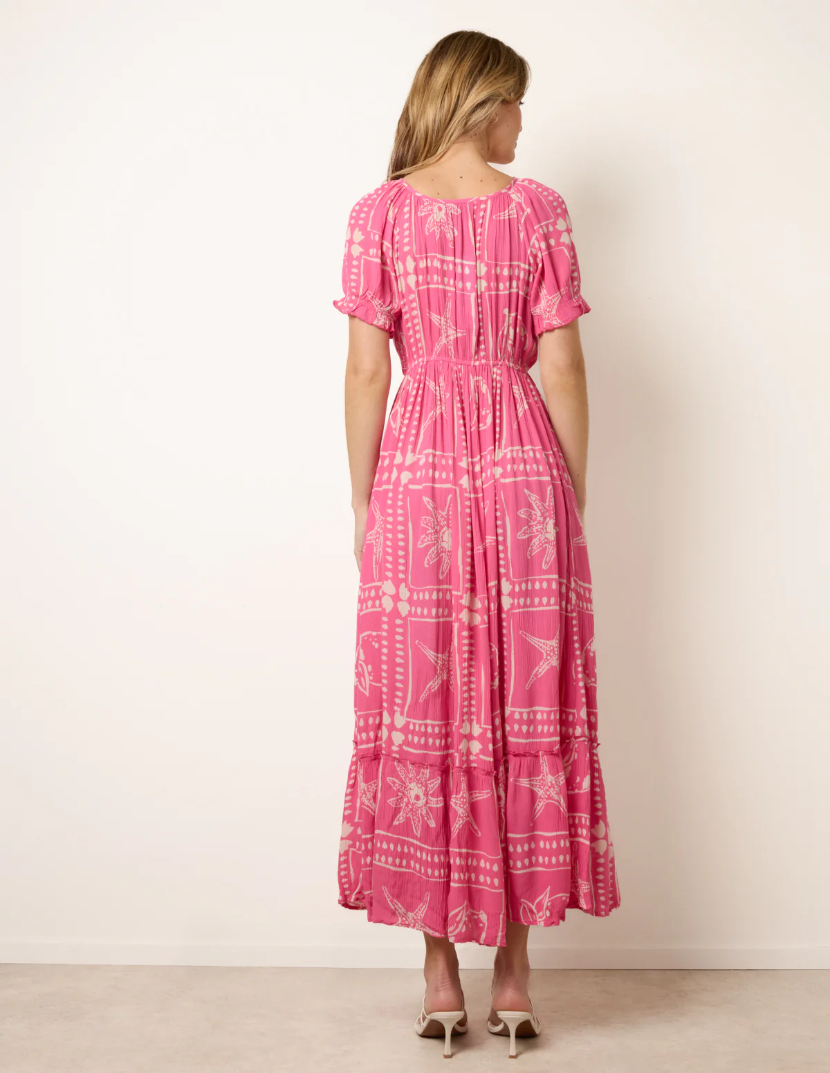 Starfish Print Tie Front Maxi Dress - Image 4