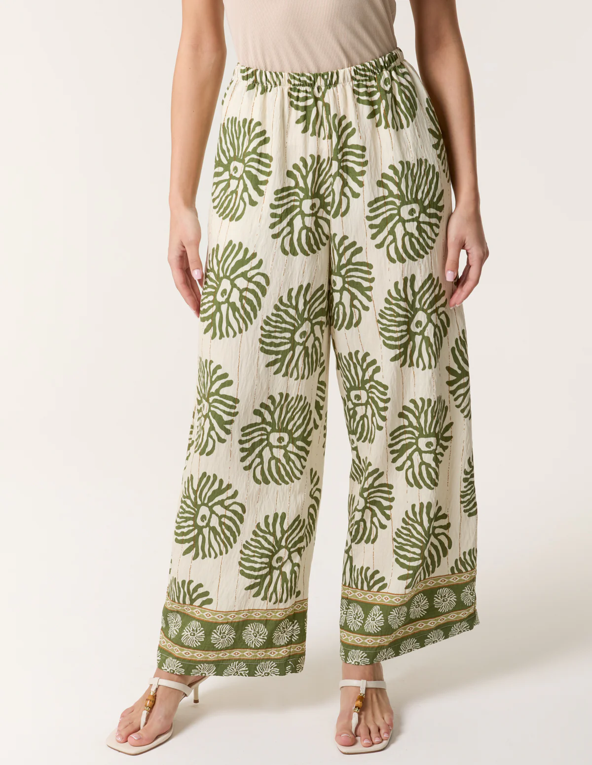 Printed Elasticated Trousers - Image 2