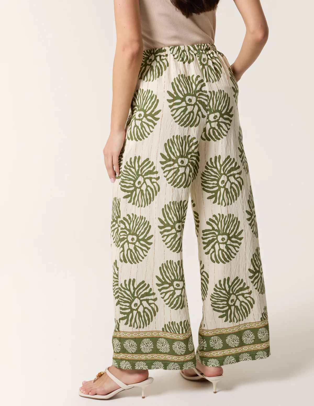 Printed Elasticated Trousers - Image 6