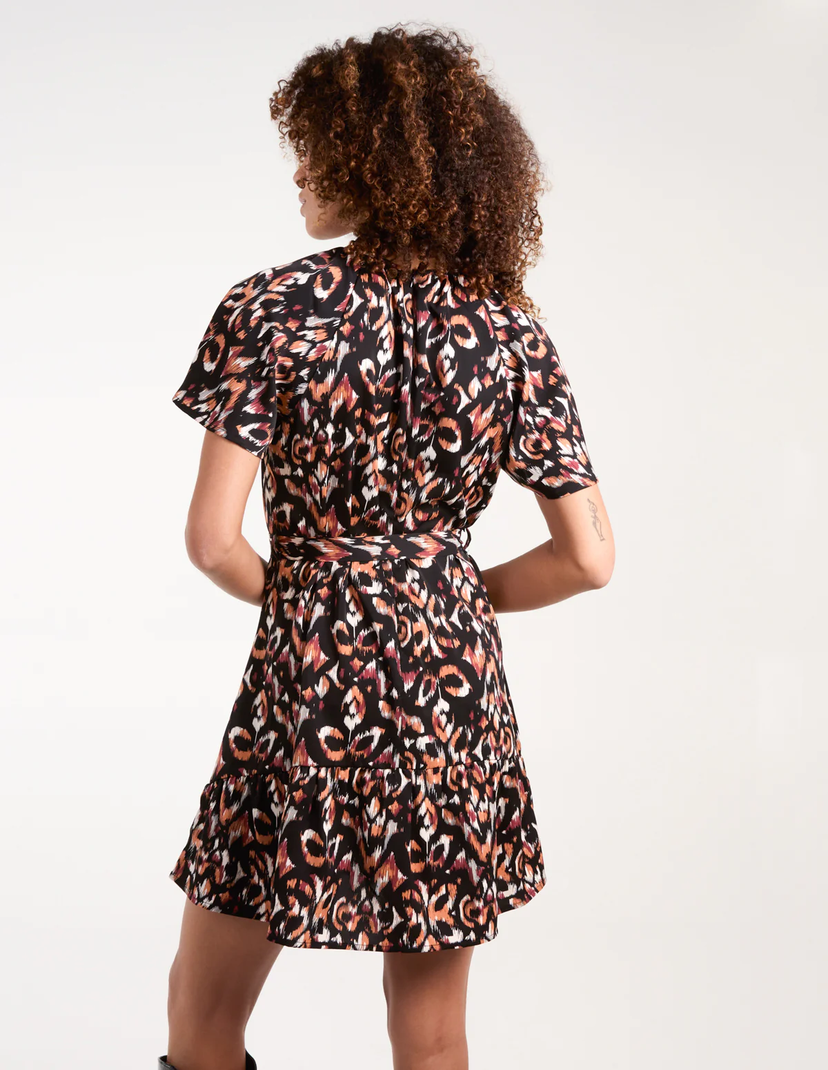 Raglan Frill Sleeve Mini Dress - Image 4