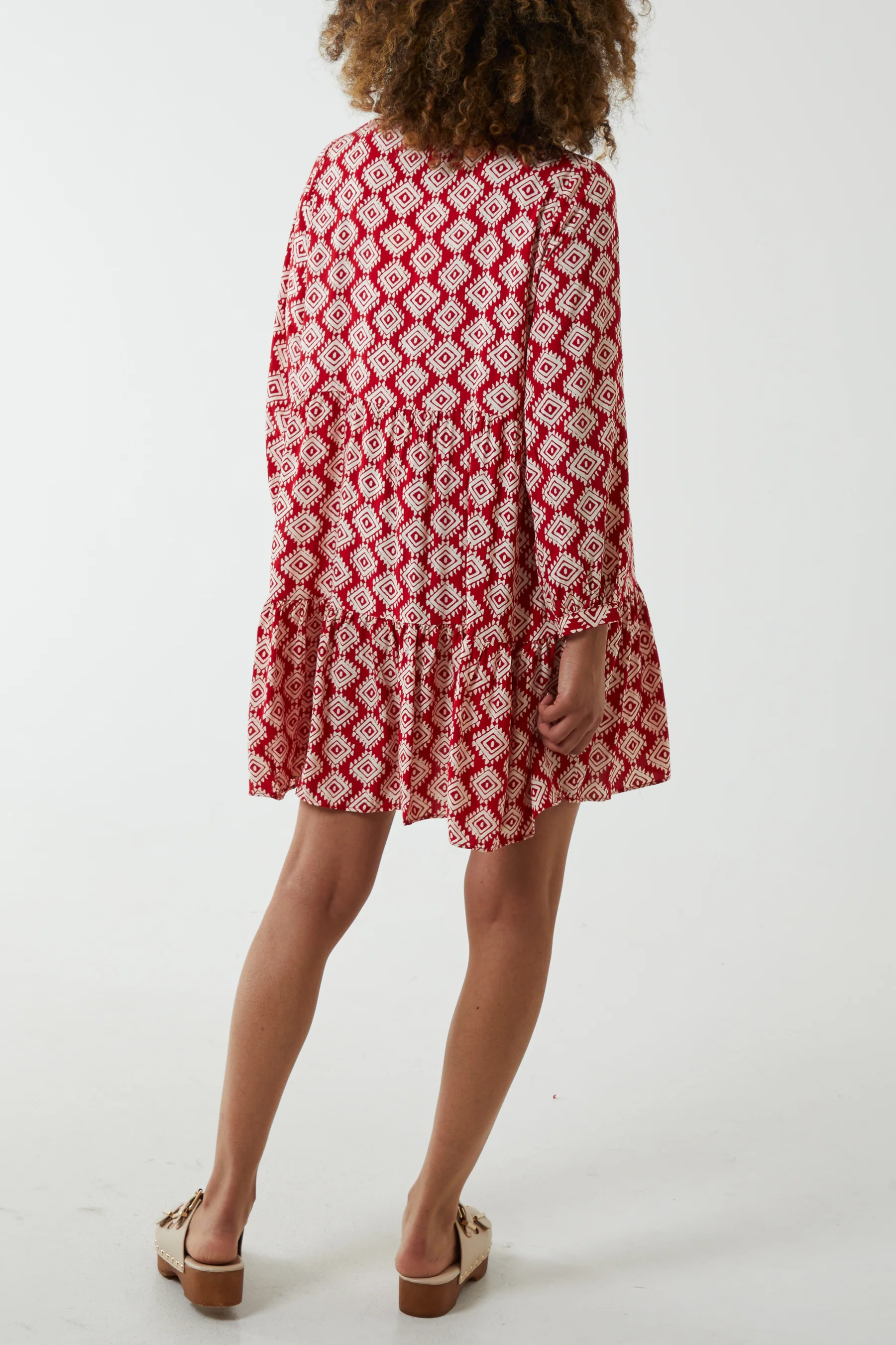 Abstract Geometric Tunic Dress - Image 4