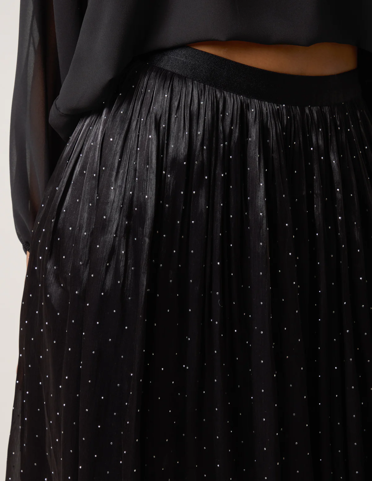 Shimmery Stud Detailed Tulle Skirt - Image 3