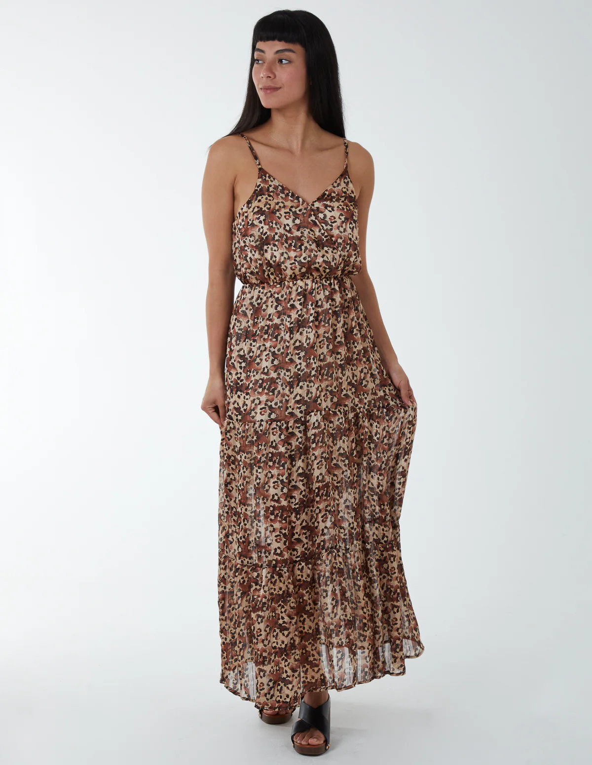 Soft Animal Print Wrap Dress - Image 3
