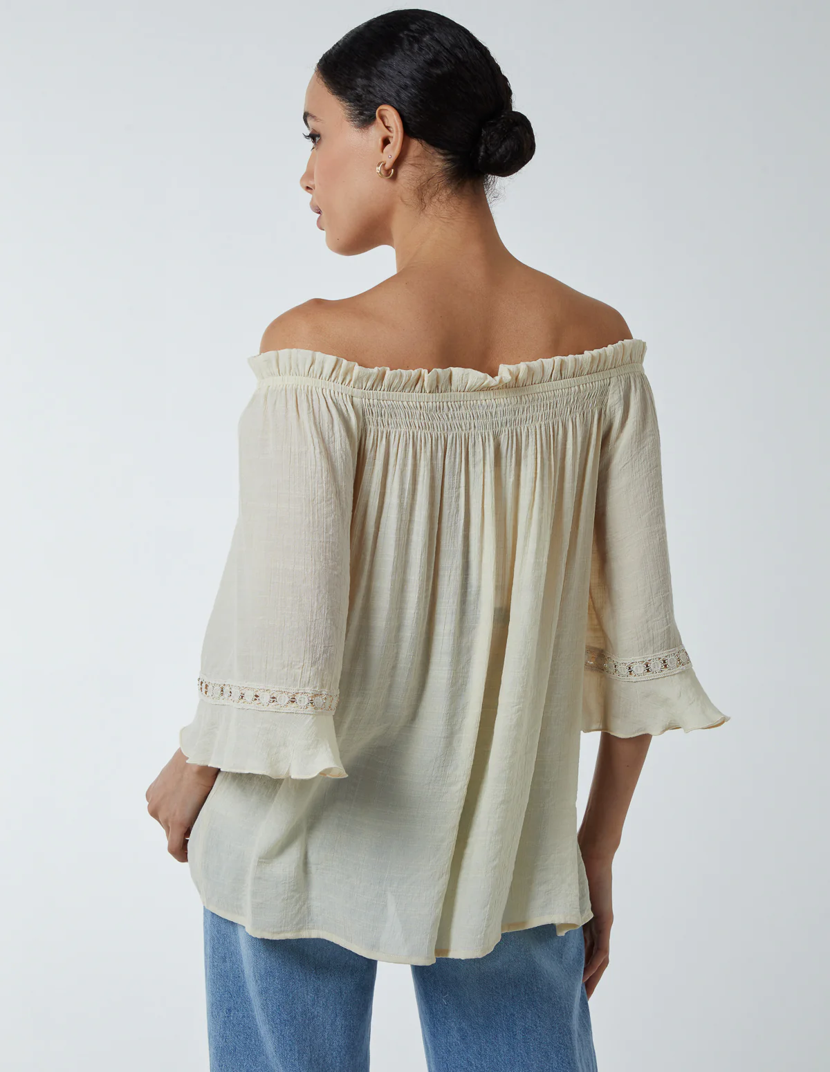 Bardot Tie Front Top - Image 4