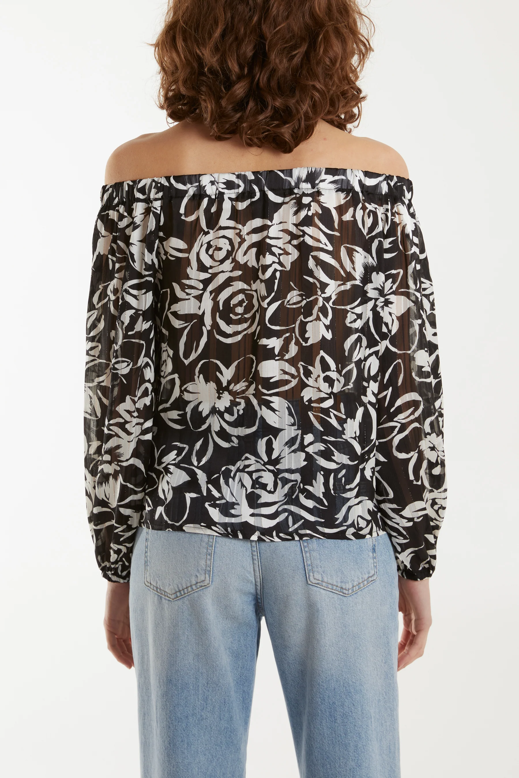 Tie Front Bardot Top - Image 2