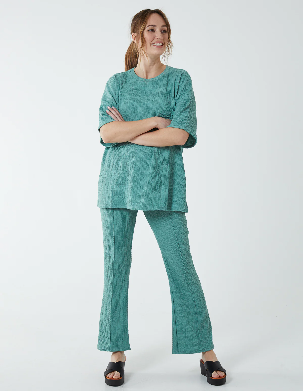 Waffle Trouser And T-Shirt (Set) - Image 3