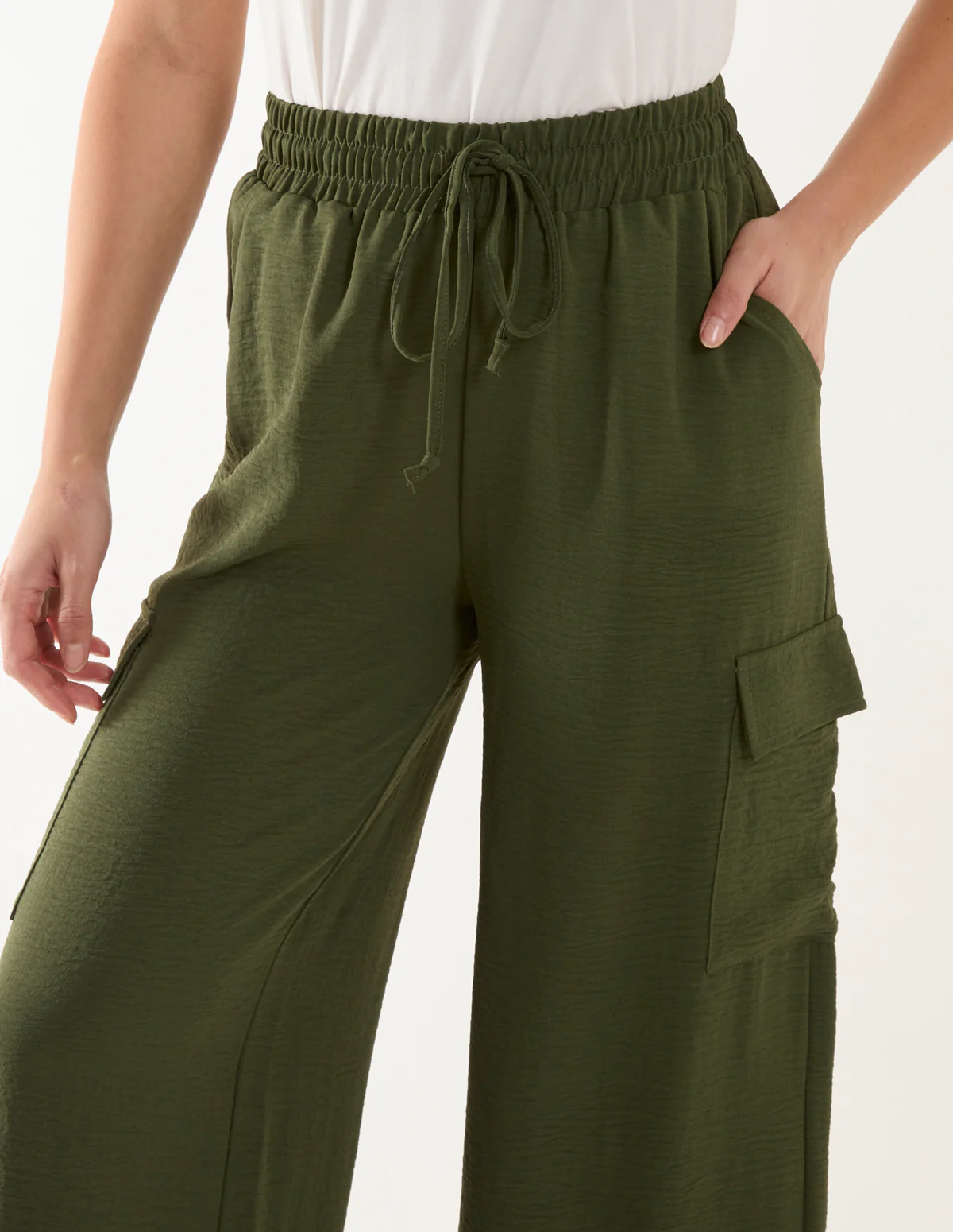 Wide Leg Combat Trousers - Image 3