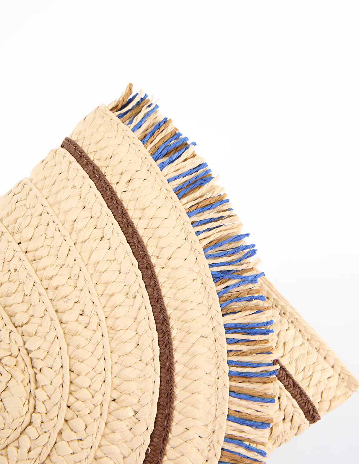 Woven Fringe Detail Clutch Bag With Attachable Strap - Image 7
