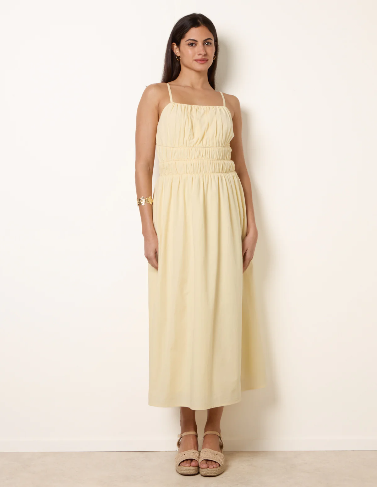 Ruched Binding Strappy Midi Dress - Image 3