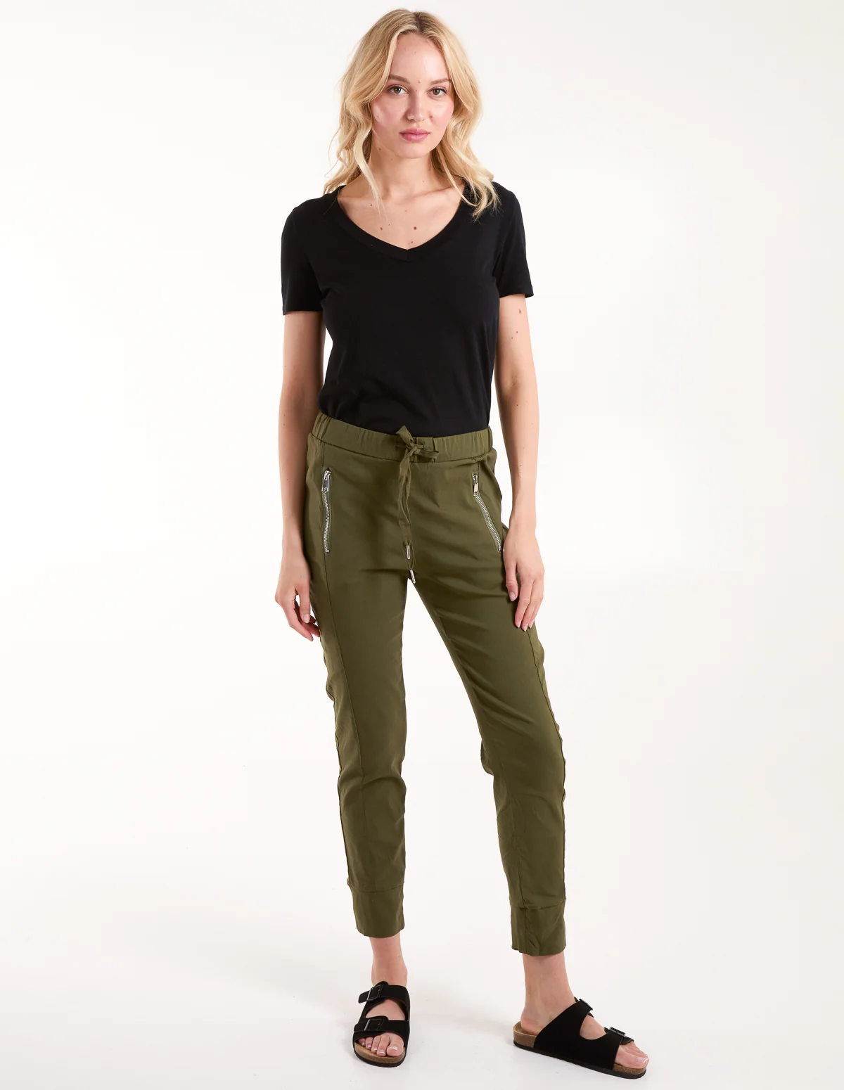 Zip Drawstring Trousers - Image 2